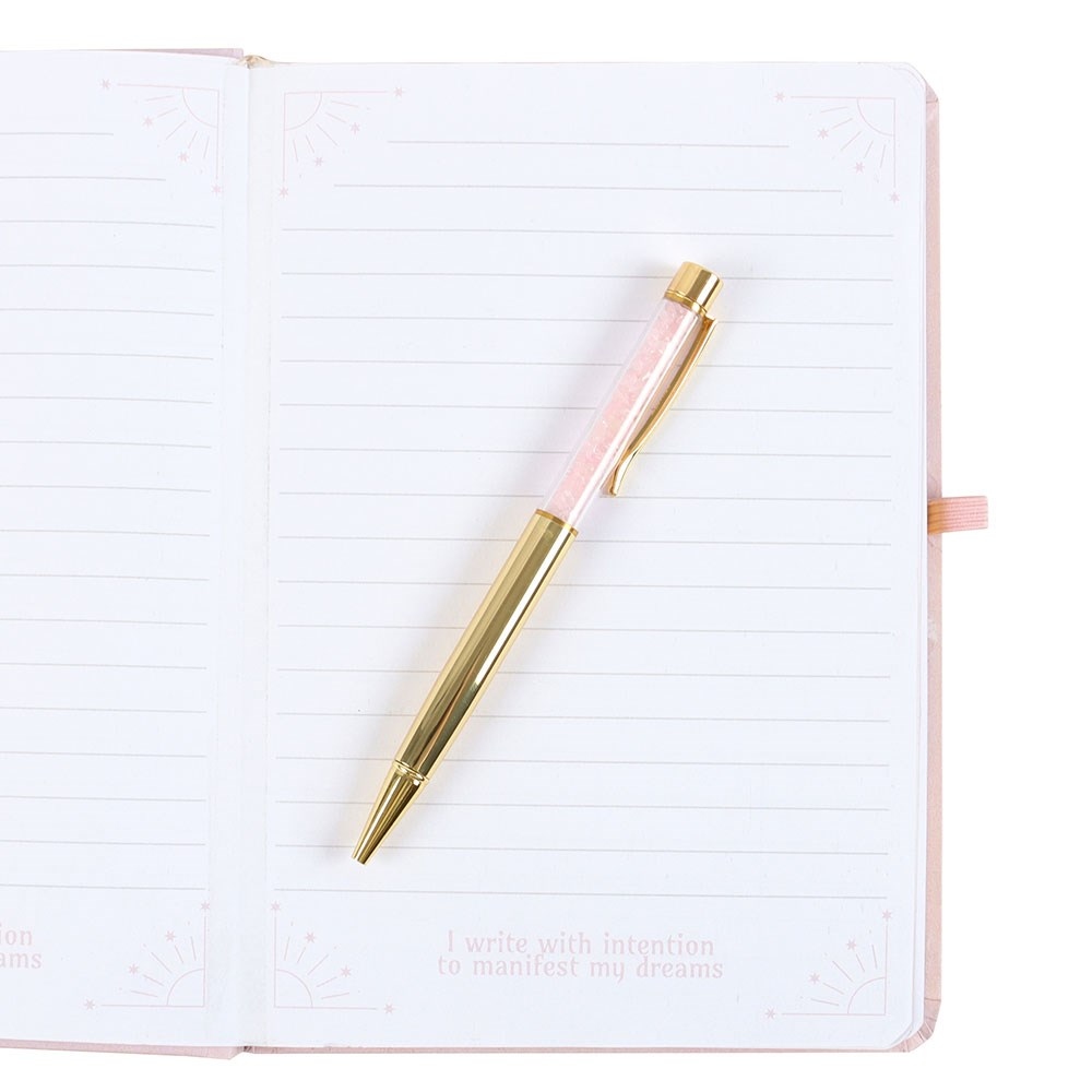 Something Different - Goddess Energy A5 Manifestation and Rose Quartz Crystal Pen Notitieboek - Multicolours